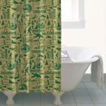 thumbnail image 4 of Green Bigfoot and Text Pattern Shower Curtain 36"x72" ,Bathroom Decorative Shower Curtains Set with 12 Hooks,Modern Waterproof Washable Shower Curtain, 4 of 6