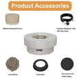 thumbnail image 2 of HongTaoK 32.5" Round Propane Fire Pit 50K BTU, Eco-Friendly, Clean Burning with Lava Rock, White, 2 of 9