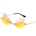 thumbnail image 2 of 1PC Personalized Retro Steampunk Frameless Gradient Transparent Sunglasses, 2 of 3