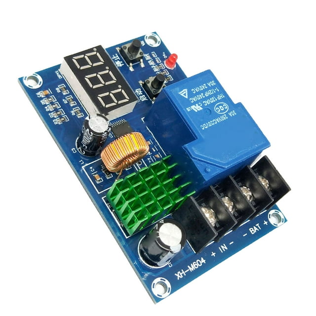 Módulo de control de carga de batería de litio Pantalla digital Interruptor de protección del cargador de batería 6‑60 V
