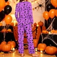 thumbnail image 4 of Women's Halloween Pajama Set Long Sleeve Pullover Top and Pants Pumpkin Ghost Print 2-Piece Sleepwear, 4 of 5