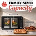 thumbnail image 4 of Gourmia 25 Qt Digital French Door Air Fryer Toaster Oven, Black, 4 of 11