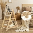 thumbnail image 5 of AIWFL Cat Hammock, Cat Furniture Cat Tower with Straching Post Climbing Web and Danging Sisal Ball, Solid Wood Indoor Cat Tree, 5 of 5