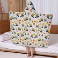 thumbnail image 5 of Cartoon Construction Vehicles Barriers Hooded Bath Towel，50"x30" for Ages 3 To 12 Kids, Quick Dry Lightweight Soft Microfiber Hood Beach Towel Cover Up for Kids, 5 of 7