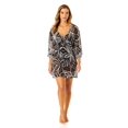 thumbnail image 6 of Ibiza Anne Cole Women's V-Neck Black/White Swimsuit Cover-Up Chiffon Dress S, 6 of 6