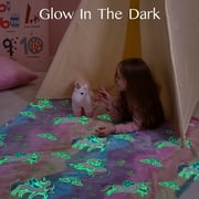 Joyfy Glow in The Dark Blanket Unicorn Gifts for Girls 50 x 60 Soft Cozy Flannel Kids Throw Blanket