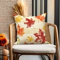 thumbnail image 3 of Fall Maple Leaves Throw Pillow Covers 18x18 Set of 2,Thanksgiving Linen Pillowcase Cushion Cover for Couch Sofa Bed, 3 of 6