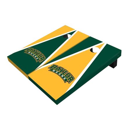 Skip's Garage Bylor Bears Arch Triangle Solid Wood Cornhole Board Set
