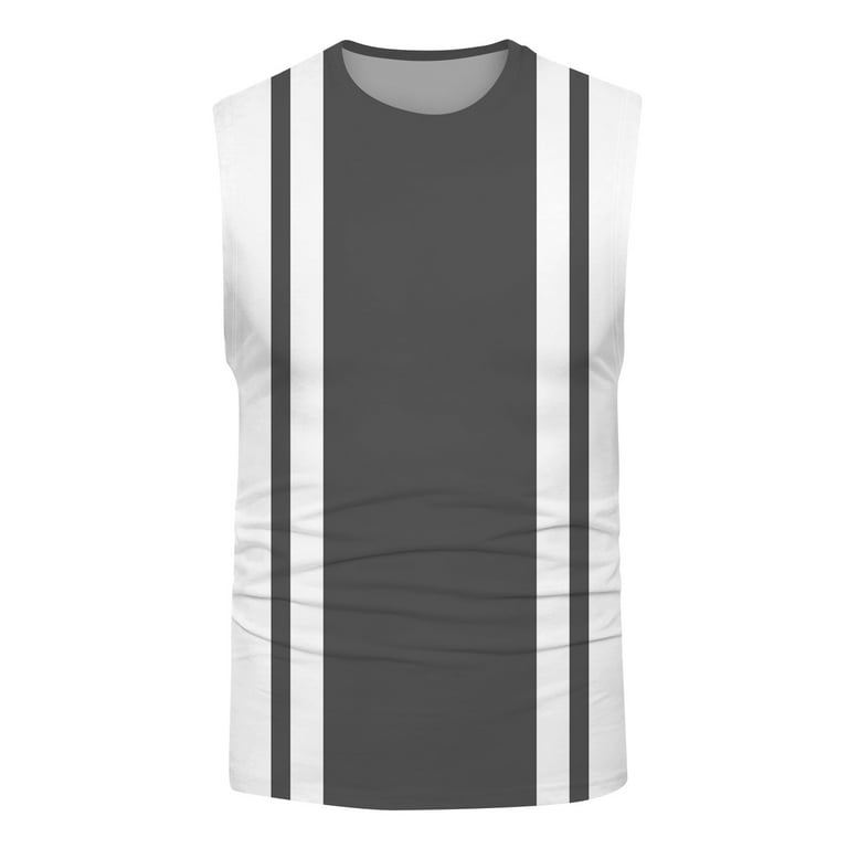 kpoplk Mens Workout Tank Tops,Men's Gym Bodybuilding Muscle Tank Top Train  Hard Vest Workout Shirt(Grey,M)
