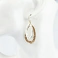 thumbnail image 2 of RSAMD Gold Silver Two Tone Irregular Oval Drop Earrings for Women Statement Jewelry-Gold, 2 of 4