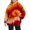 Red, variant on Bovemsi Sweatshirt for Women Loose Plus Size Tie Dye Print Casual Hooded Top Comfort Hoodie