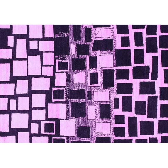 Ahgly Company Indoor Rectangle Abstract Purple Modern Area Rugs, 5' x 7'