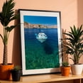 thumbnail image 3 of Symi Greek Island Small Boat - Greece Photography Boat Coastal Harbor Seascape Nautical Travel Poster Summer Black Framed Wall Art Print 16 x 24 inches, 3 of 8