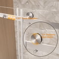 thumbnail image 5 of 56-60" W x 76" H Frameless Single Sliding Shower Door, 1/4" Tempered Glass, Brushed Nickel, 5 of 13