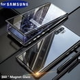 thumbnail image 2 of Funda magnética protectora 360 para Samsung Galaxy, carcasa trasera de cristal lateral para S23, S22 Ultra, S21, S20 FE, S9, S10, Note 8, 9, 10, 20 Lite Plus, A72, novedad, 2 of 4