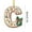 Multicolor, C, variant on Initial Letter Christmas Ornaments, 2D Printed Acrylic Personalized Decorative Monogram Pendants for DIY Xmas Tree Home Decor