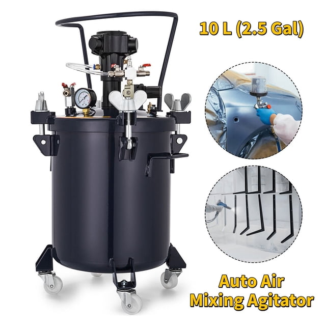 10L 30L Pressure Paint Pot Tank Spray Gun Sprayer Pressure Regulator Manual Auto Air Mixing Agitator For Industrial Paint