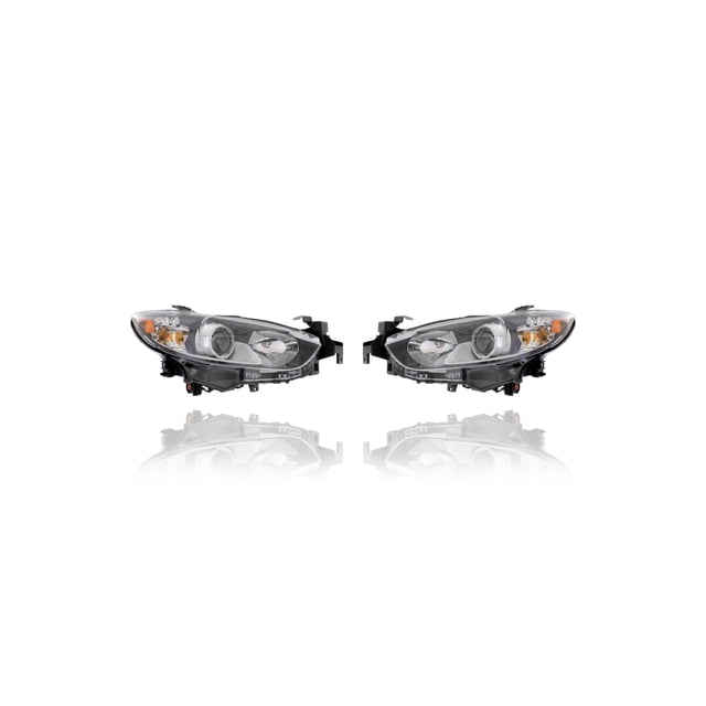 Headlight Assembly - Cooling Direct Fit/For GMP2510K0, GMP2510L0 14-20 Mazda Mazda6 - Halogen (Pair, Left Driver + Right Passenger Set) NSF
