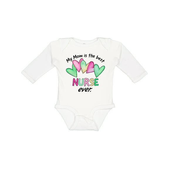 Inktastic My Mom is the Best Nurse Ever Boys or Girls Long Sleeve Baby Bodysuit
