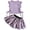 B# Lavender Purple, variant on HWJAD Toddler Girl 2 Piece Outfit Little Girls Ruffle Sleeveless Drawstring Top and Floral Skirt Set Summer Kids Clothes