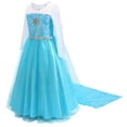thumbnail image 2 of Vestido de Elsa de Disney para niñas, disfraz de Reina de las Nieves, vestido de Elsa y Anna, disfraz de niña para fiesta de cumpleaños, disfraz de Frozen para carnaval infantil, 2 of 5