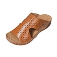 thumbnail image 1 of DAFEI Summer Leisure and Comfortable Wedge Heel Thick Bottom Hollow Open Toe Breathable Sandals Slippers, 1 of 8