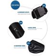 thumbnail image 3 of Cinturón para correr azul para hombres y mujeres, cinturón de fitness para correr, riñonera deportiva expandible, bolsillo para monedas, portátil con soporte, 2 bolsillos con cremallera para teléfono,, 3 of 5
