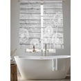 thumbnail image 5 of White Dandelion Sheer Curtains 72 Inch Length 2 Panels Set Window Treatments, Spring Flowers Plants Vintage Gray Wood Rod Pocket Semi Curtains for Living Room/Bedroom/Kitchen Décor, 104"W x 72"L, 5 of 7