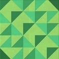 thumbnail image 1 of Ahgly Company Indoor Square Patterned Emerald Green Area Rugs, 6' Square, 1 of 6