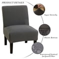 thumbnail image 2 of CJC Armless Accent Chair Covers Stretch Couch Slipcovers Removable Furniture Protector Covers for Home Hotel, Silver Gray, 2 of 8