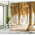 thumbnail image 5 of Ambesonne Digital Shower Curtain, Agra Fort Pillar, 69"Wx75"L, Pale Coffee and Beige, 5 of 5