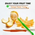 thumbnail image 6 of Peeler tools Plastic Orange Peeler Citrus Remover Easy Open Citrus Lemon Citrus Peel Cutter Vegetable Slicer Fruit Tools Kitchen Gadgets (Orange and Green,2pcs), 6 of 7