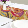 thumbnail image 4 of Yayeee Table Runner 70 inches Long Home Kitchen Dinning Party Decoration, Purple Abstract Floral, 4 of 7