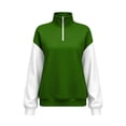 thumbnail image 6 of Womens Half Zip Up Hoodie, Color Blocking Fleece Oversized Cute Sweatshirt, Half-zip Zipper Hoodies for Women,Stand Collar Sweatshirts,Comfy Pullover with Pocket,Fall Clothes,Winter Outfits, 6 of 6