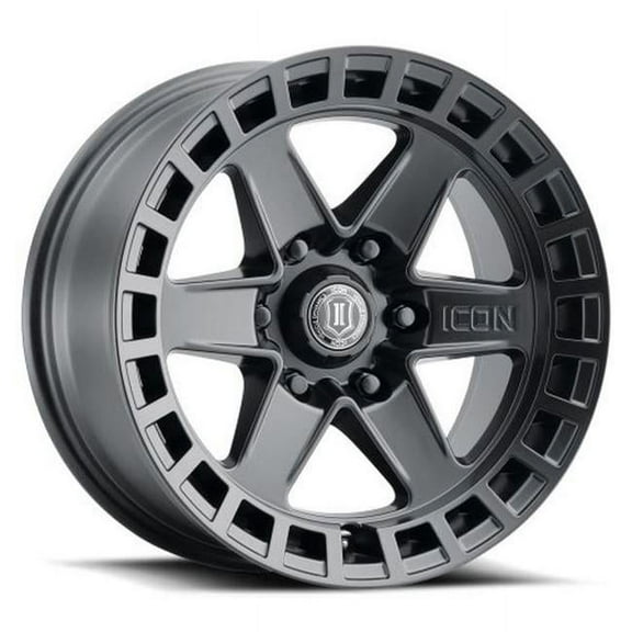 ICON ALLOYS RAIDER SAT BLK - 17 X 8.5 / 6 X 135 / 6 MM / 5" BS Fits select: 2004-2023 FORD F150, 2014-2023 FORD EXPEDITION
