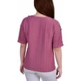 thumbnail image 2 of NY Collection Womens Petites Honeycomb Embellished Blouse, 2 of 2