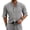 Dark Gray, variant on GrmtClth Mens Linen Shirt Long Sleeve Button Down Beach Shirts Casual Solid Plain Roll-Up Sleeve Shirts Band Collar Summer Tops Black XL