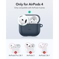 thumbnail image 2 of Funda para AirPods 4 ESR con protección total contra caídas y mosquetón, 2 of 8