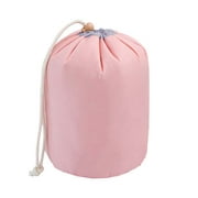 sailomarn Nylon Makeup Storage Bucket Bag Waterproof Outdoor Travel Cosmetic Pouch Round Organizer Case