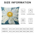 thumbnail image 5 of ARISTURING Daisy Embellished Pillowcase Farmhouse Blue Pillowcase Cushion Cover Sofa Decoration Pillowcase Living Room Outdoor Home Decor (Light Blue), 5 of 5