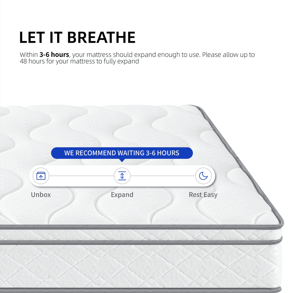 Barara King King Size Mattress,12 Inch Hybrid Mattress in a Box with Gel Memory Foam,Individually Wrapped Pocket Coils Innerspring for Breathable and Durable Support