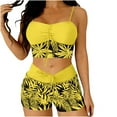thumbnail image 2 of Agkizg Bikini Sets for 2 Piece Bathing Suit Color Blocked Print Slim Fitting Stretchy Summer Vacation Swimsuits (Women's), 2 of 6