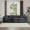 Grey, variant on 115" Corduroy Fabric Modular Sectional Sofa, Oversized Sectional Chaise Lounge with Memory Foam, Minimalist Boneless Sofa Couch with Arm & Throw Pillows for Living Rooms, Home Cinemas​, Tan