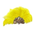 thumbnail image 4 of Banda para el pelo de plumas Strade Fareast Limited Amarillo brillante, 4 of 8