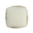 thumbnail image 2 of Ox Bay Nero Square Beige/White Diamond Indoor Pouf Ottoman, 18"H x 18"W, 2 of 7