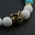 thumbnail image 3 of EOEMY Fashion Men'S Women' S Natural Lava Stone Owl 8mm Beads Charm Bracelets Jewelry-505-19, 3 of 3