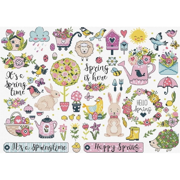 Spring Sampler L9937 Counted Cross Stitch Kit