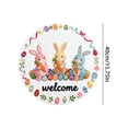 thumbnail image 2 of Round Easter Bunny Shaped Welcome Mat for Indoor Use with Modern Polyester Non Absorbent Entry Rug - Round Shape 40CM/60CM/80CM, 2 of 6