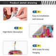 thumbnail image 4 of Watercolor Multicolor Ice Cream Sink Splash Guard for Faucet 2 Packs Faucet Absorbent Mats, Color Splashes Summer Faucet Handle Drip Catcher Quickly Drying Mat for Kitchen Bathroom, 23.6"x5.5", 4 of 7