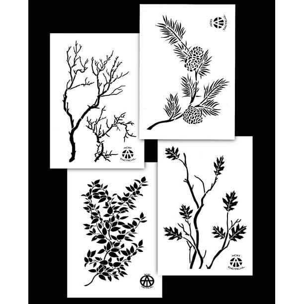 Assorted BRANCH CAMO 4 Pack DIY Jon Boat Hunting Blind Camouflage paint